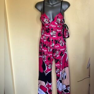 Minnie pijamas pants and shirt with thong size M/L color Pink